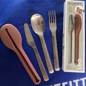 BergHOFF Leo Premium 18/10 Stainless Steel 4Pc Reusable Travel Flatware-NWT/NIB